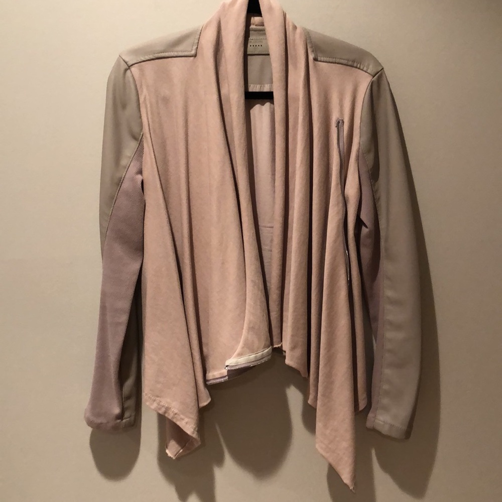 BLANKNYC faux leather armed and back jacket